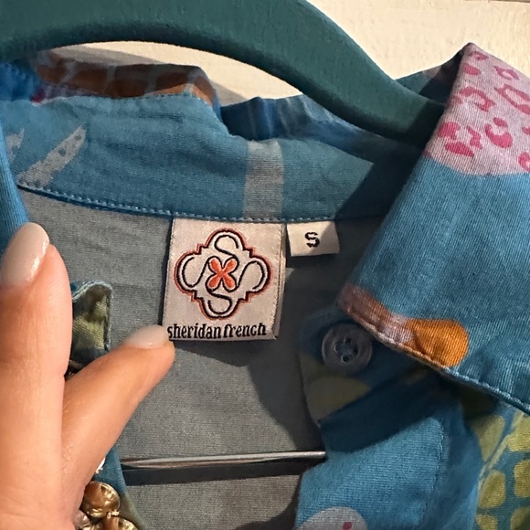 Sheridan French Colorful Animal Giraffe Print Midi Dress Women’s Small Cotton - Picture 5 of 9